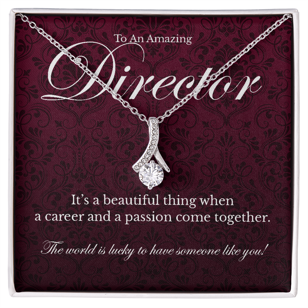 Director appreciation Alluring Beauty pendant necklace gift-14K White Gold Finish-Family-Gift-Planet