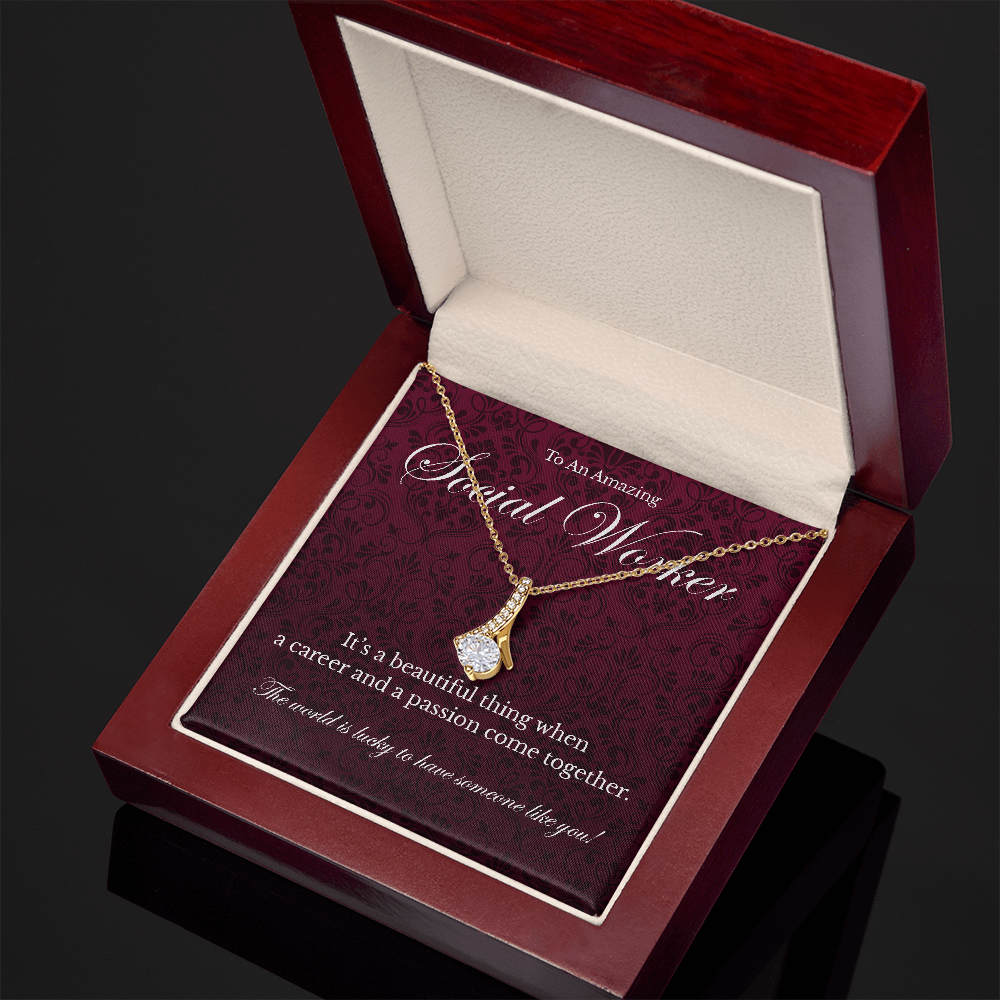 Social Worker appreciation Alluring Beauty pendant necklace gift-Family-Gift-Planet