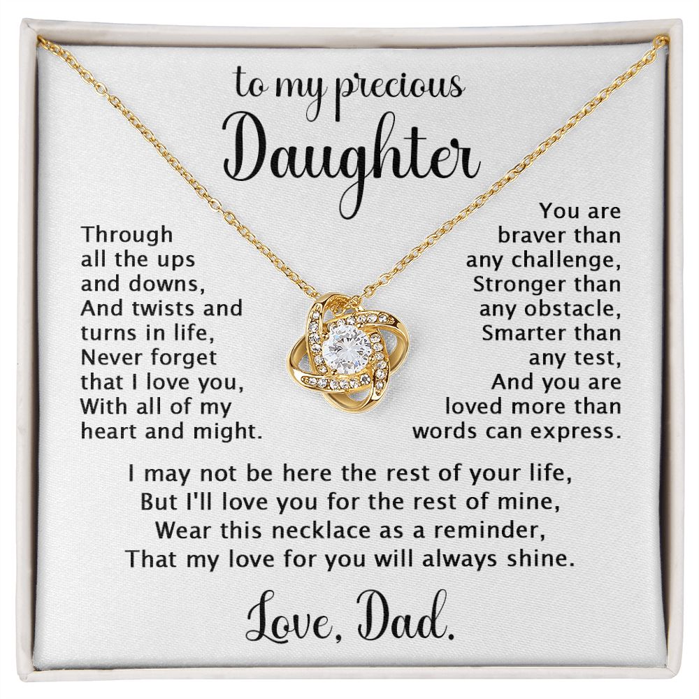To Daughter from Dad - Braver, stronger, smarter-18K Yellow Gold Finish-Family-Gift-Planet