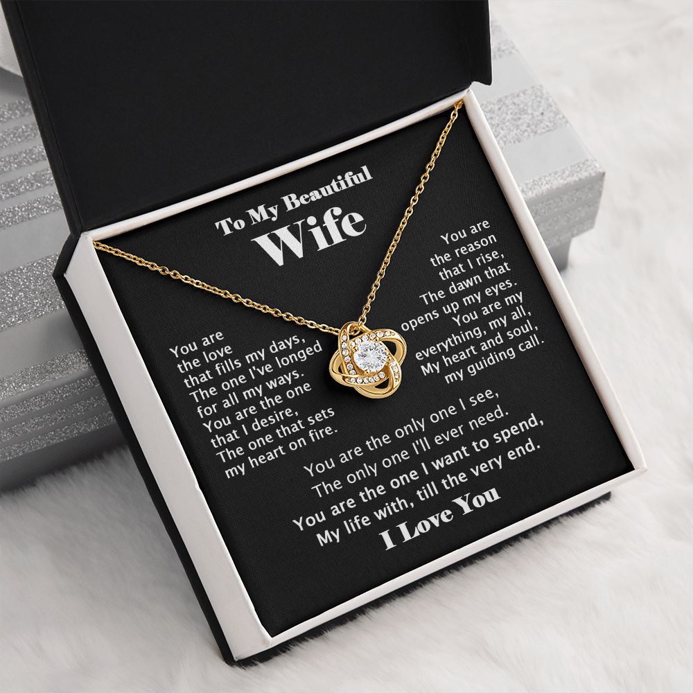 To my beautiful Wife - You are the love that fills my days-18K Yellow Gold Finish-Family-Gift-Planet