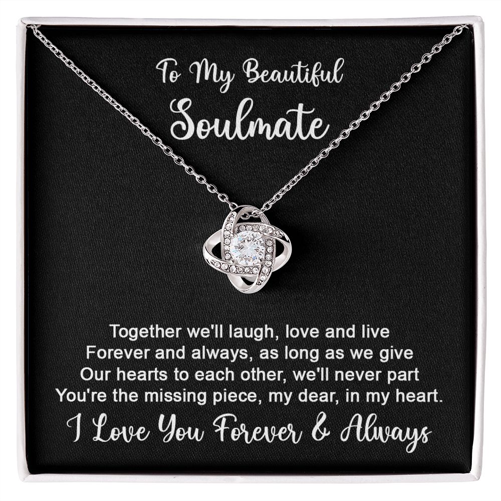 To my Soulmate - Forever and Always-14K White Gold Finish-Family-Gift-Planet