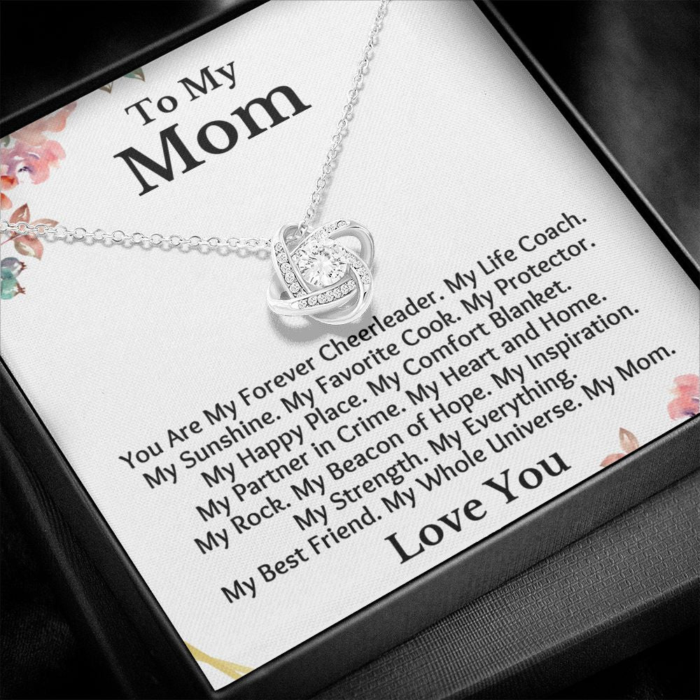 To my Mom - My whole Universe-14K White Gold Finish-Family-Gift-Planet