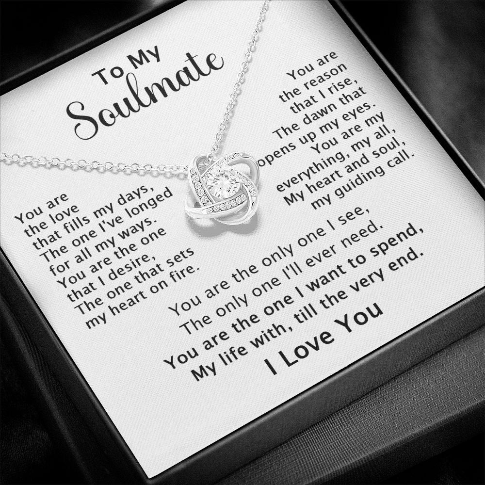 To my Soulmate - You are the love that fills my days-14K White Gold Finish-Family-Gift-Planet