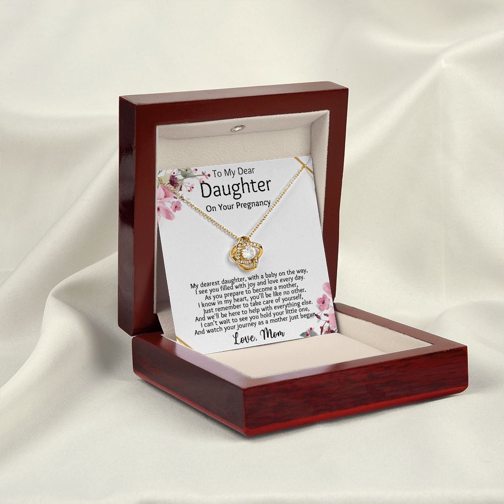 To my Daughter on your pregnancy - My dearest daughter with a baby on the way-18K Yellow Gold Finish-Family-Gift-Planet