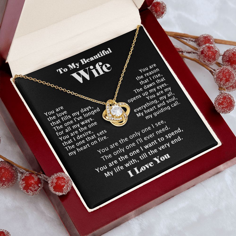 To my beautiful Wife - You are the love that fills my days-18K Yellow Gold Finish-Family-Gift-Planet