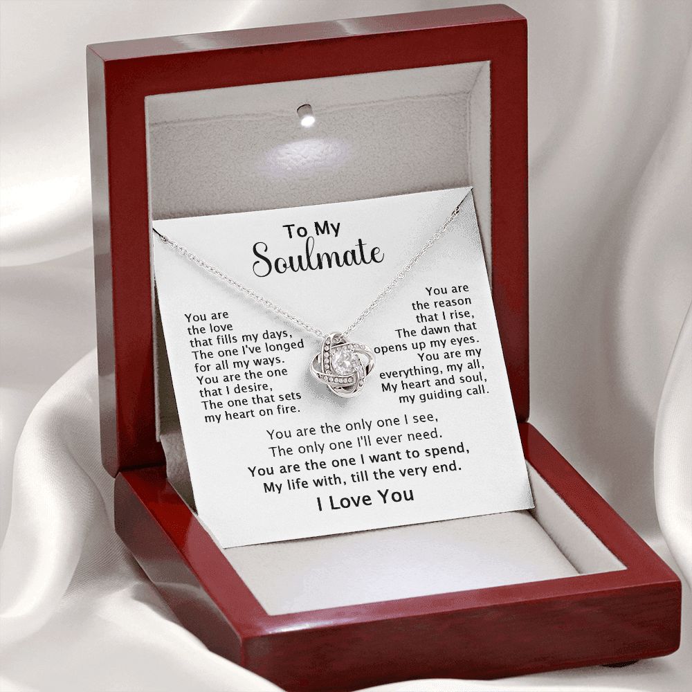 To my Soulmate - You are the love that fills my days-14K White Gold Finish-Family-Gift-Planet