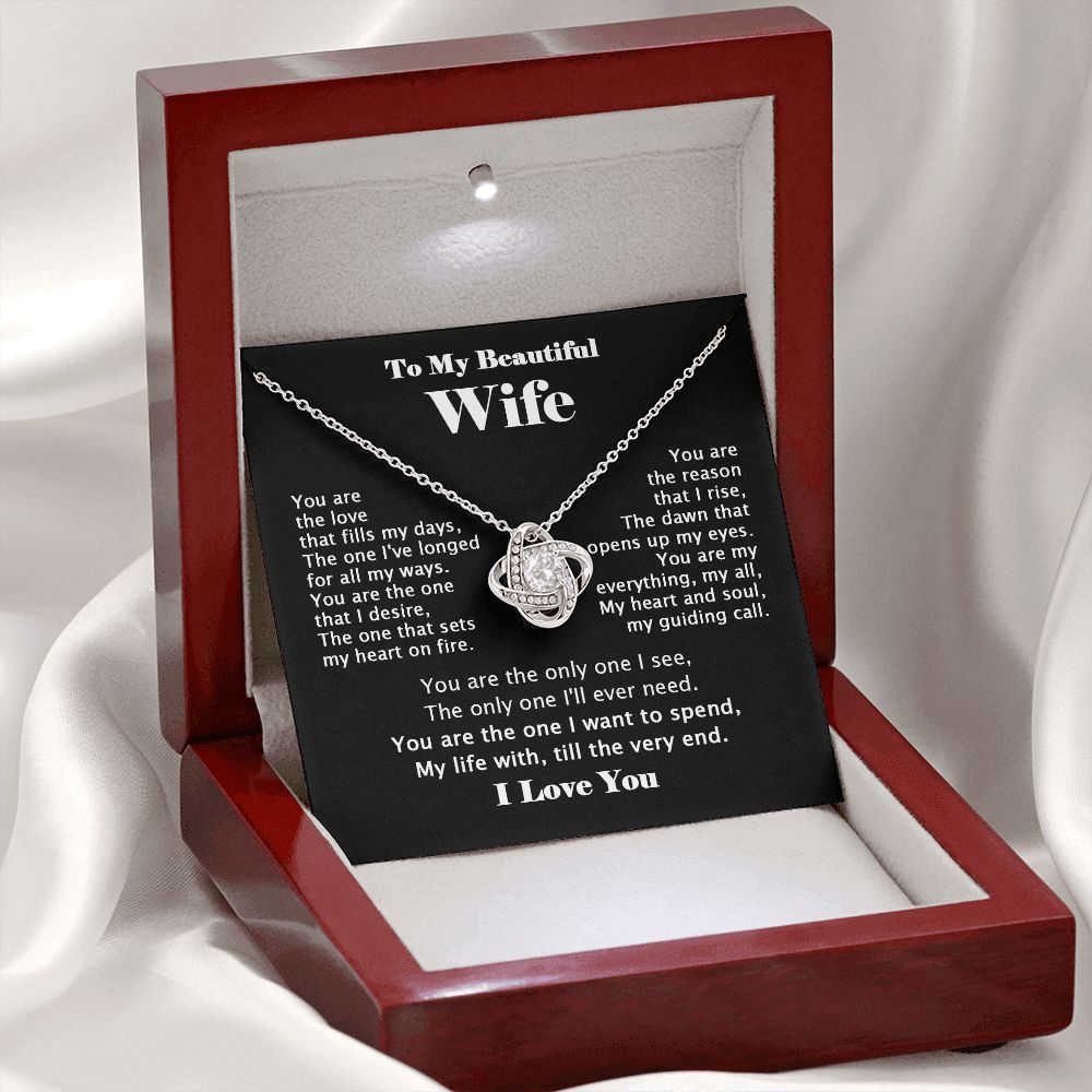 To my beautiful Wife - You are the love that fills my days-14K White Gold Finish-Family-Gift-Planet