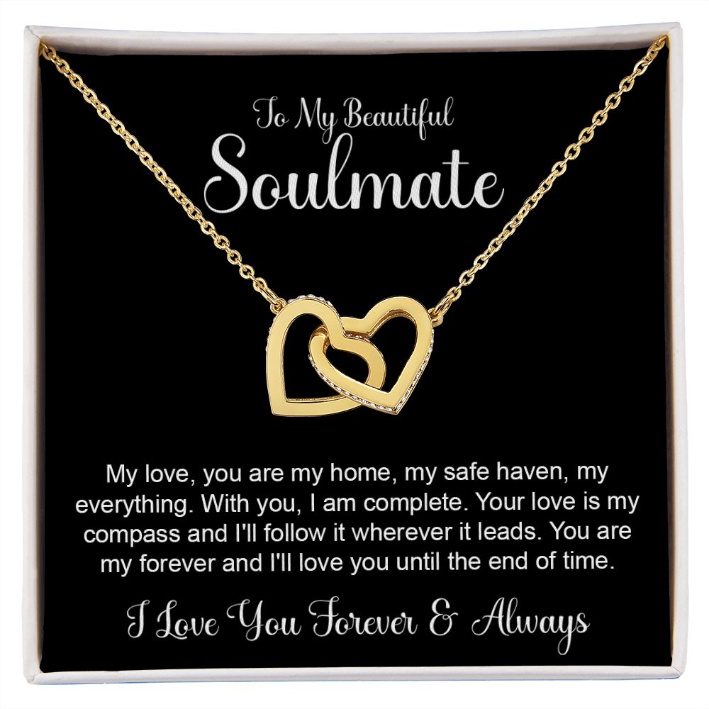 To my Soulmate - My love, you are my home, my safe haven, my everything-18K Yellow Gold Finish-Family-Gift-Planet