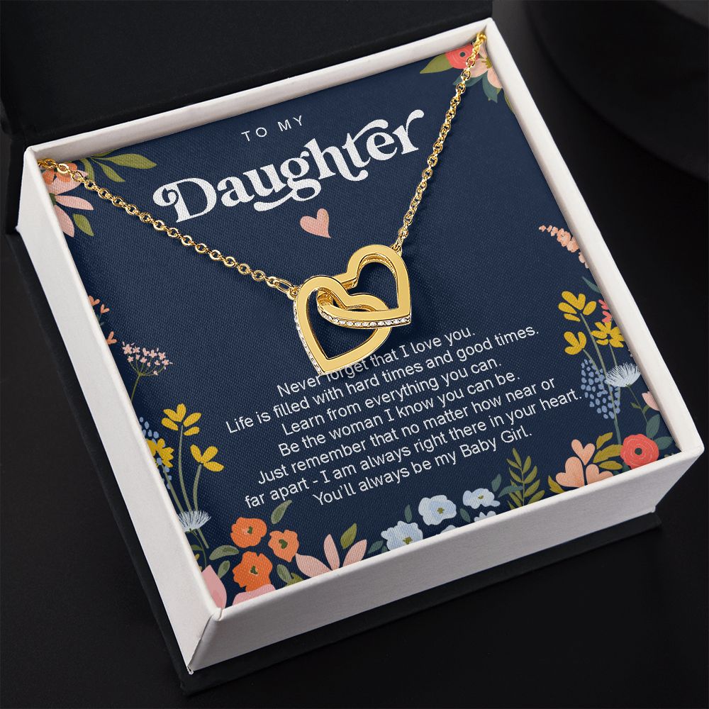 To my daughter - Never forget that I love you - From Dad and mom-18K Yellow Gold Finish-Family-Gift-Planet