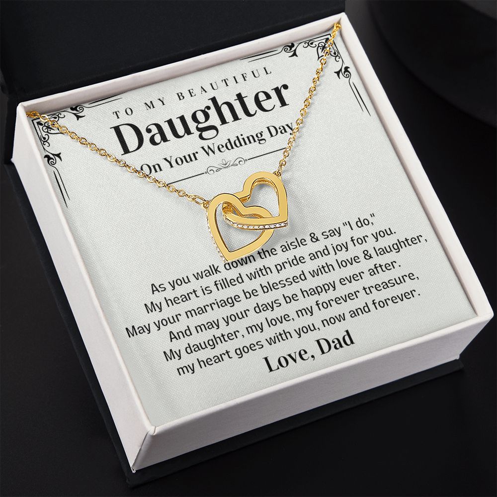 To my beautiful Daughter on your Wedding Day from Dad-18K Yellow Gold Finish-Family-Gift-Planet