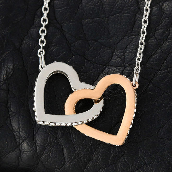 To my Bestie - Interlocking Hearts necklace - You make me happier, worry less and smile more-Family-Gift-Planet