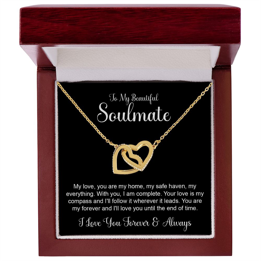 To my Soulmate - My love, you are my home, my safe haven, my everything-18K Yellow Gold Finish-Family-Gift-Planet