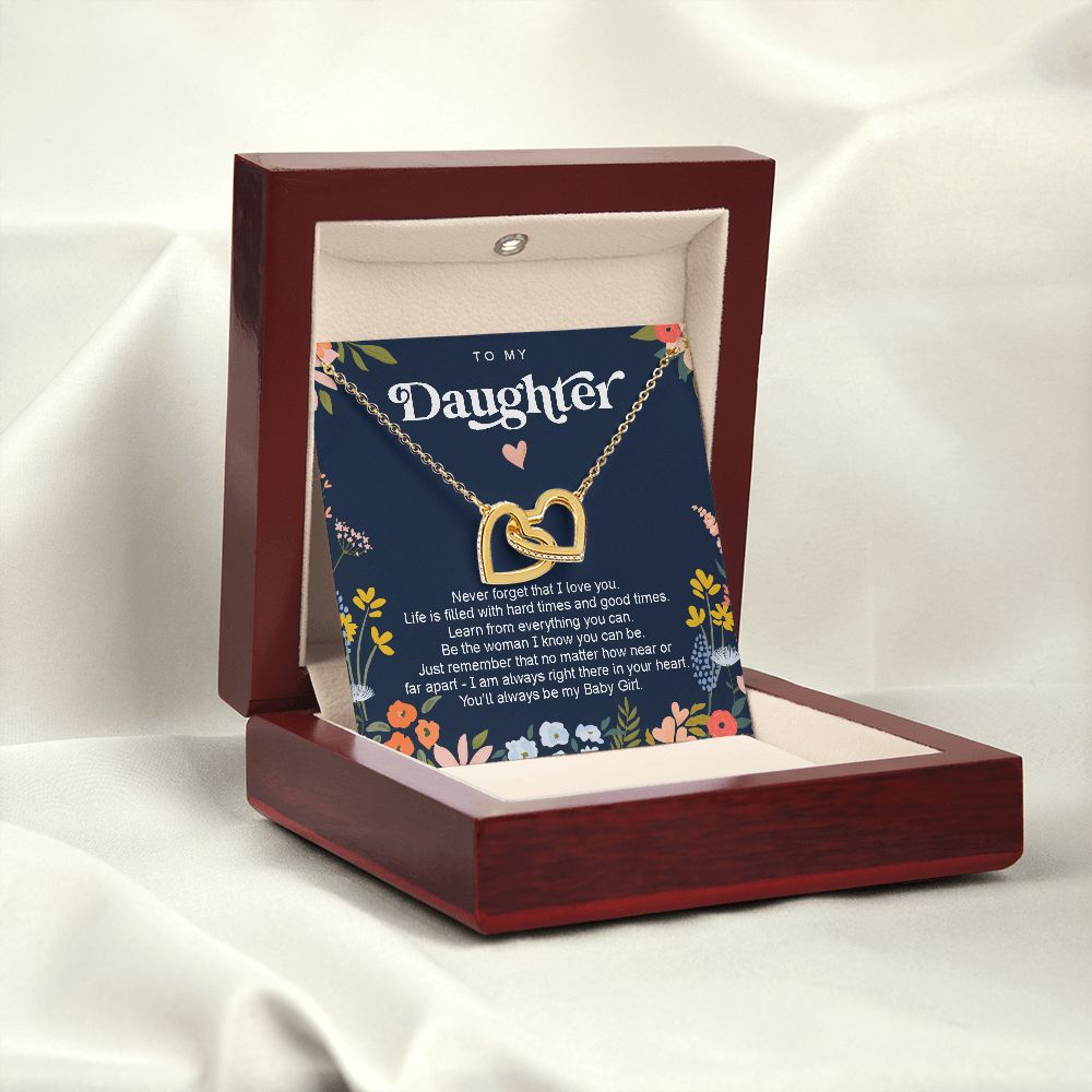 To my daughter - Never forget that I love you - From Dad and mom-18K Yellow Gold Finish-Family-Gift-Planet