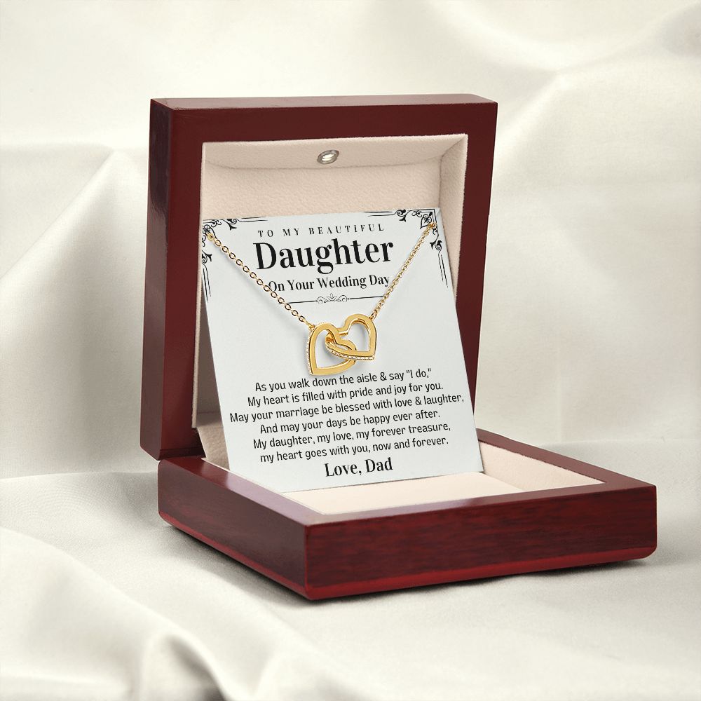 To my beautiful Daughter on your Wedding Day from Dad-18K Yellow Gold Finish-Family-Gift-Planet