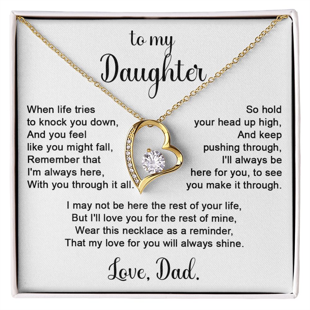 To Daughter from Dad - When life tries to knock you down-18k Yellow Gold Finish-Family-Gift-Planet
