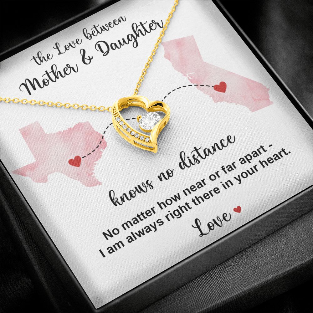 The Love between Mother and Daughter knows no distance-18k Yellow Gold Finish-Family-Gift-Planet