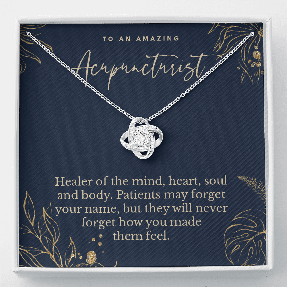 Acupuncturist appreciation gift, love knot pendant necklace, retirement gift-Family-Gift-Planet