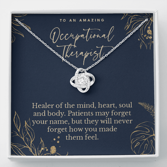 Occupational therapist appreciation gift, love knot pendant necklace, retirement gift-Family-Gift-Planet
