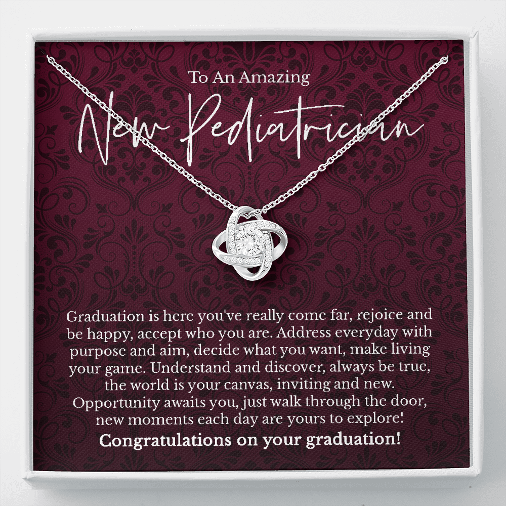 Pediatrician graduation gift, love knot pendant necklace, grad gift-Family-Gift-Planet