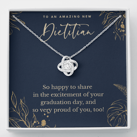 Dietitian graduation gift, love knot pendant necklace, grad gift-Family-Gift-Planet