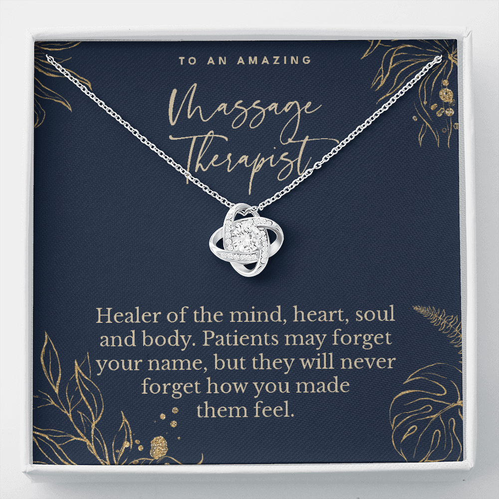 Massage therapist appreciation gift, love knot pendant necklace, retirement gift-Family-Gift-Planet