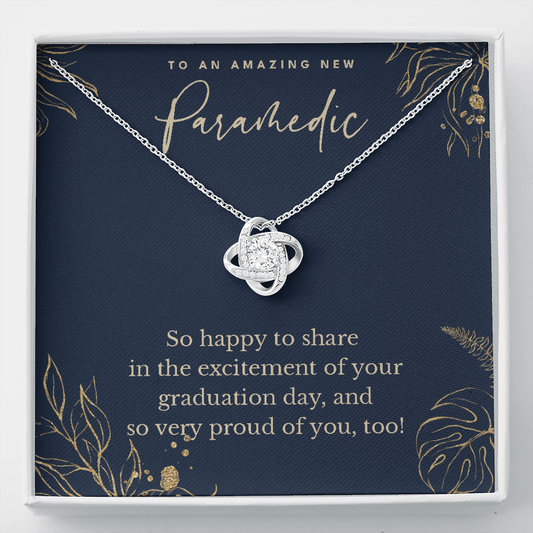 Paramedic graduation gift, love knot pendant necklace, grad gift-Family-Gift-Planet
