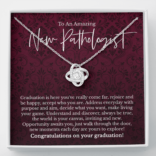 Pathologist graduation gift, love knot pendant necklace, grad gift-Family-Gift-Planet