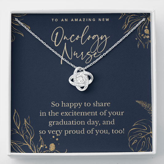 Oncology nurse graduation gift, love knot pendant necklace, grad gift-Family-Gift-Planet