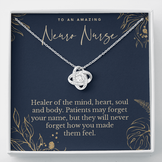 Neuro nurse appreciation gift, love knot pendant necklace, retirement gift-Family-Gift-Planet