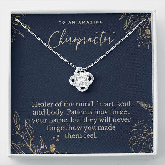 Chiropractor appreciation gift, love knot pendant necklace, retirement gift-Family-Gift-Planet