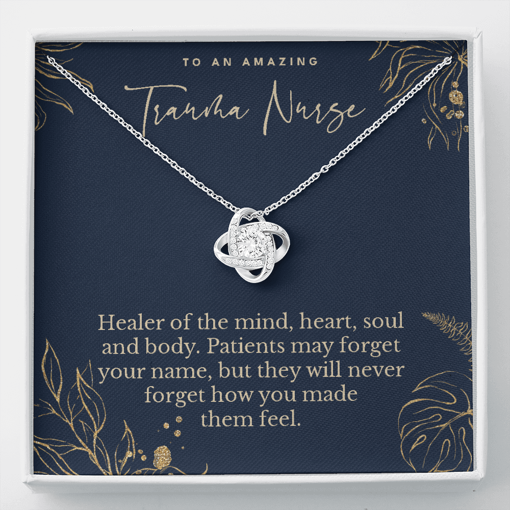 Trauma Nurse appreciation gift, love knot pendant necklace, retirement gift-Family-Gift-Planet