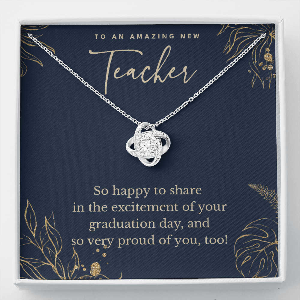 Teacher graduation gift, love knot pendant necklace, grad gift-Family-Gift-Planet