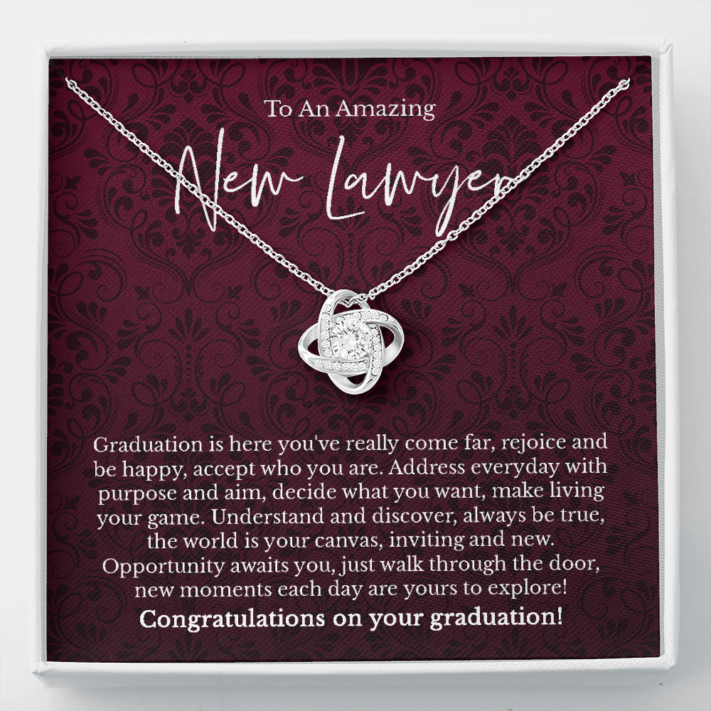 Lawyer graduation gift, love knot pendant necklace, grad gift-Family-Gift-Planet
