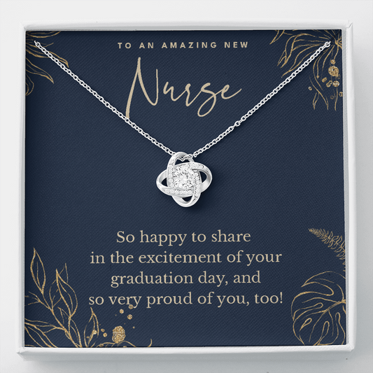 Nurse graduation gift, love knot pendant necklace, grad gift-Family-Gift-Planet