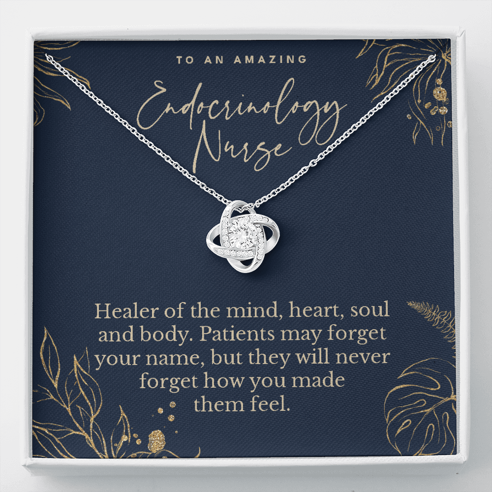 Endocrinology nurse appreciation gift, love knot pendant necklace, retirement gift-Family-Gift-Planet