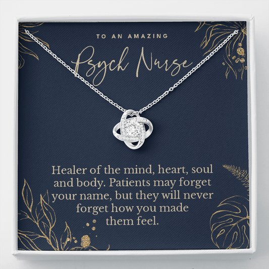 Psych Nurse appreciation gift, love knot pendant necklace, retirement gift-Family-Gift-Planet