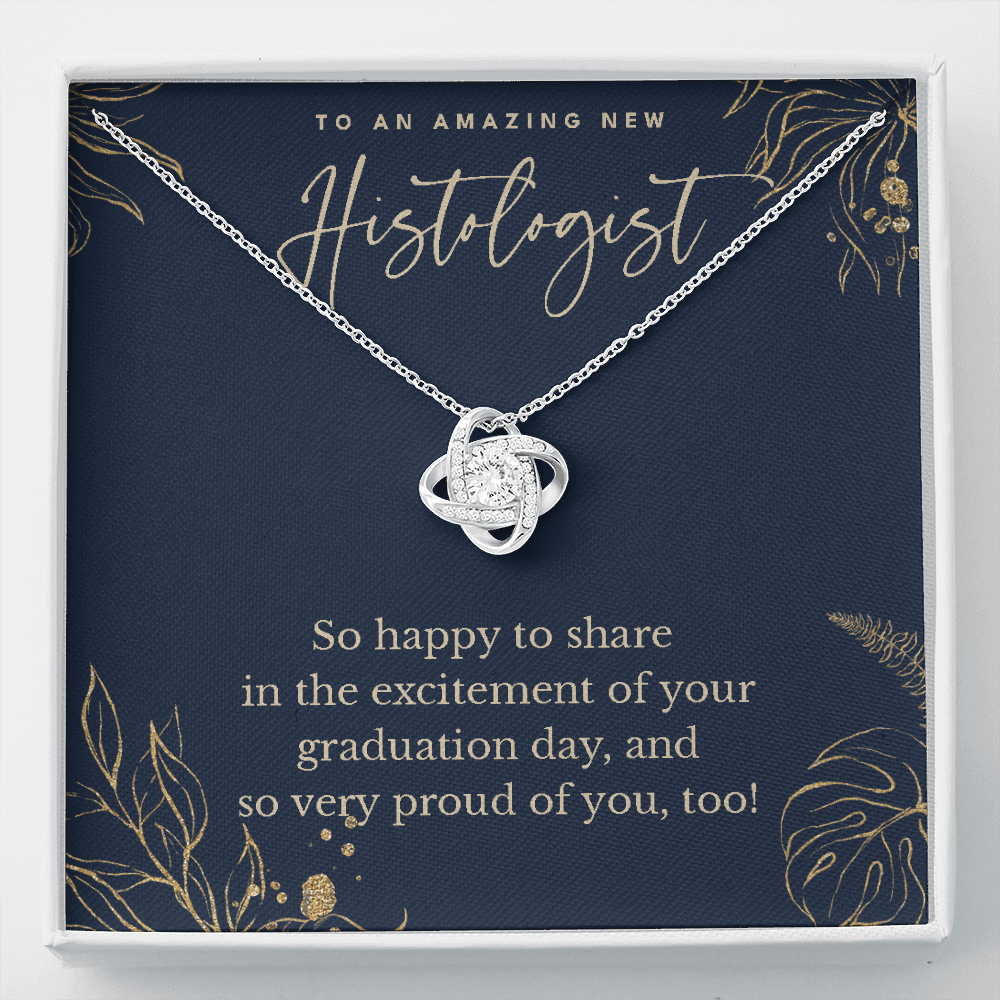 Histologist graduation gift, love knot pendant necklace, grad gift-Family-Gift-Planet