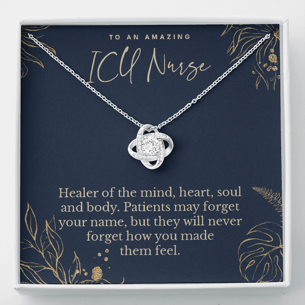 Icu nurse appreciation gift, love knot pendant necklace, retirement gift-Family-Gift-Planet