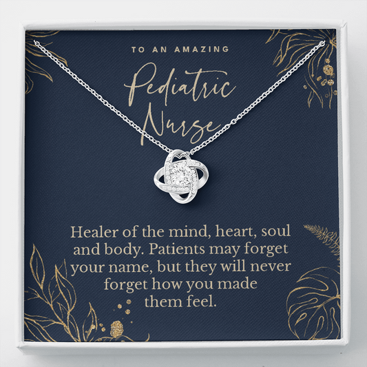 Pediatric nurse appreciation gift, love knot pendant necklace, retirement gift-Family-Gift-Planet