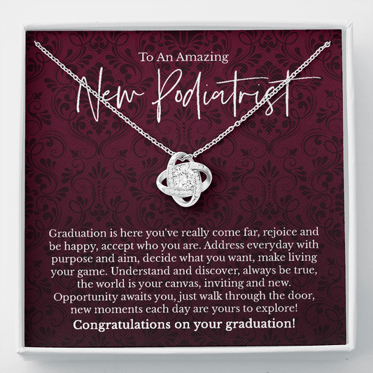 Podiatrist graduation gift, love knot pendant necklace, grad gift-Family-Gift-Planet