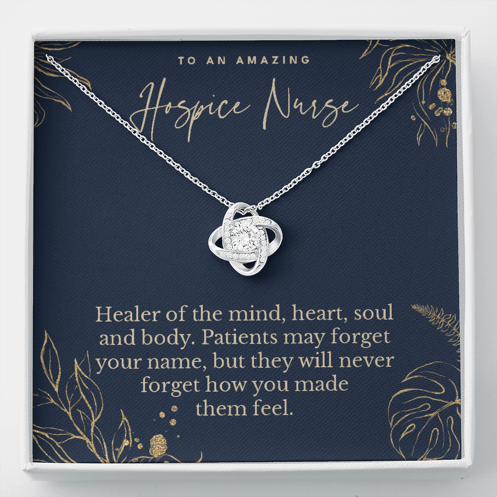 Hospice nurse appreciation gift, love knot pendant necklace, retirement gift-Family-Gift-Planet
