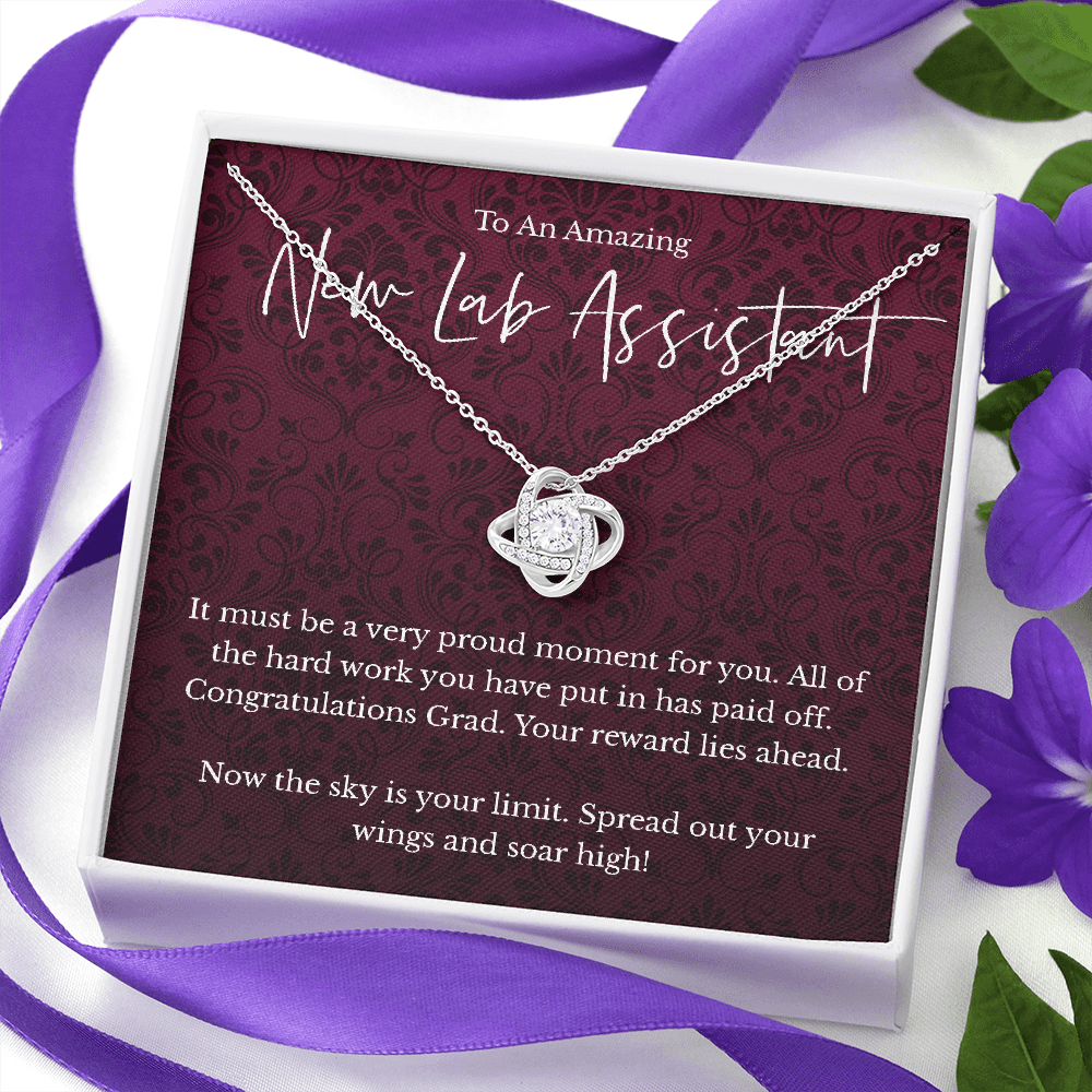 New Lab Assistant graduation gift, love knot pendant necklace-Family-Gift-Planet