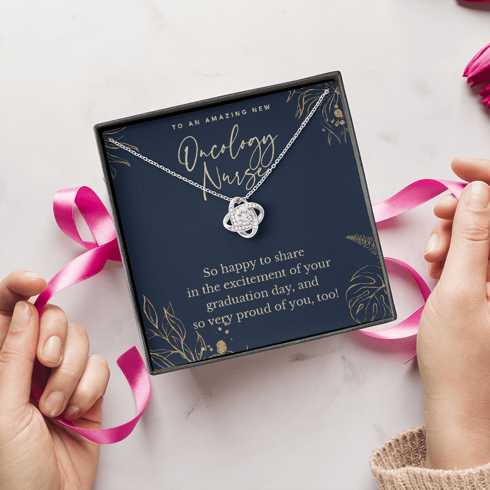 Oncology nurse graduation gift, love knot pendant necklace, grad gift-Family-Gift-Planet