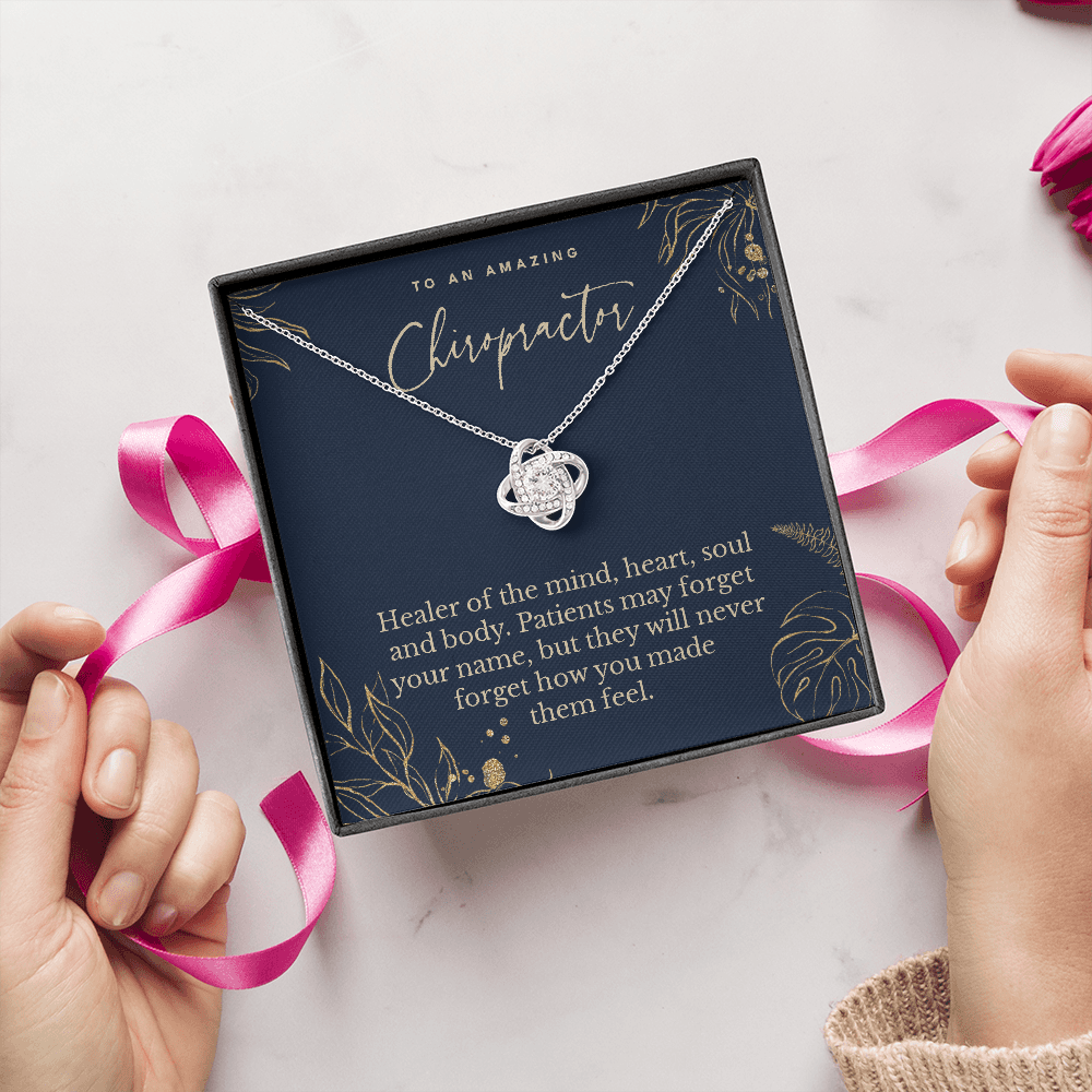 Chiropractor appreciation gift, love knot pendant necklace, retirement gift-Family-Gift-Planet