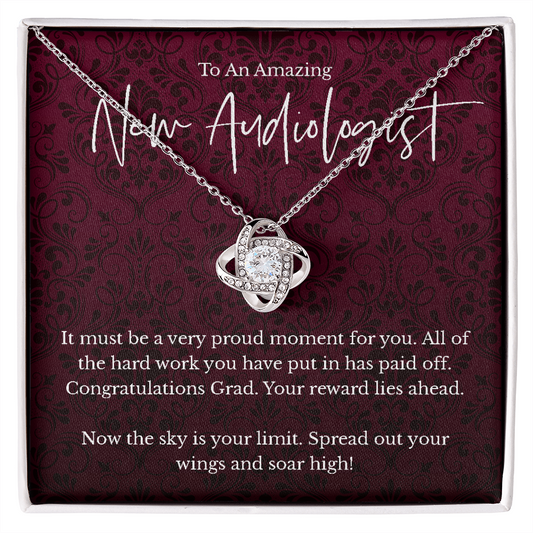 New Audiologist graduation gift, love knot pendant necklace-Family-Gift-Planet