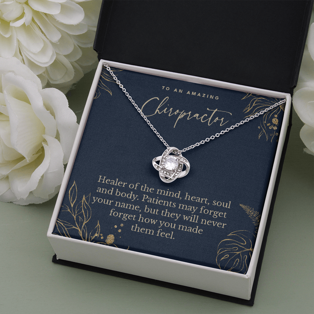 Chiropractor appreciation gift, love knot pendant necklace, retirement gift-Family-Gift-Planet