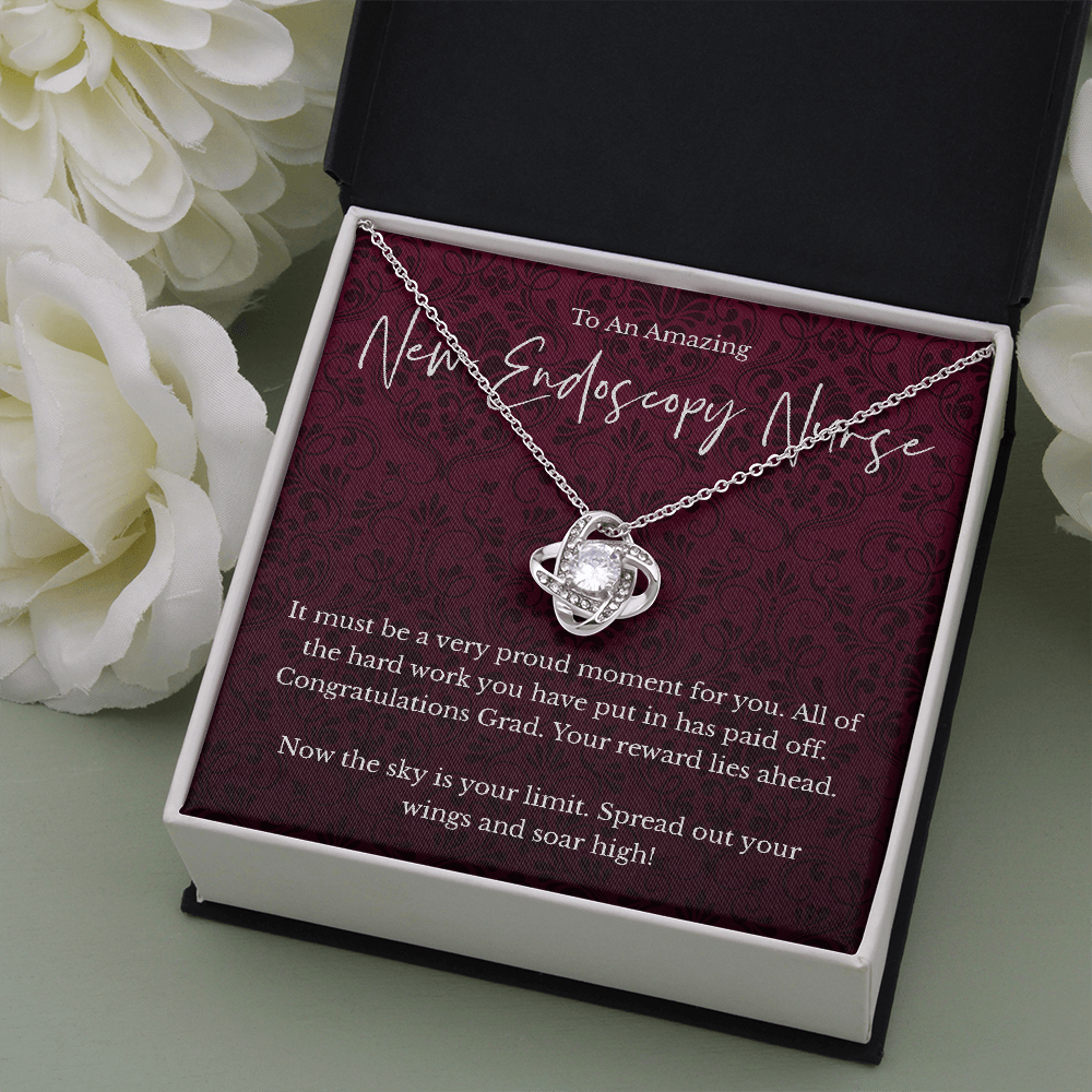 New Endoscopy Nurse graduation gift, love knot pendant necklace-Family-Gift-Planet