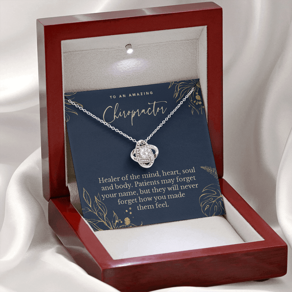 Chiropractor appreciation gift, love knot pendant necklace, retirement gift-Family-Gift-Planet