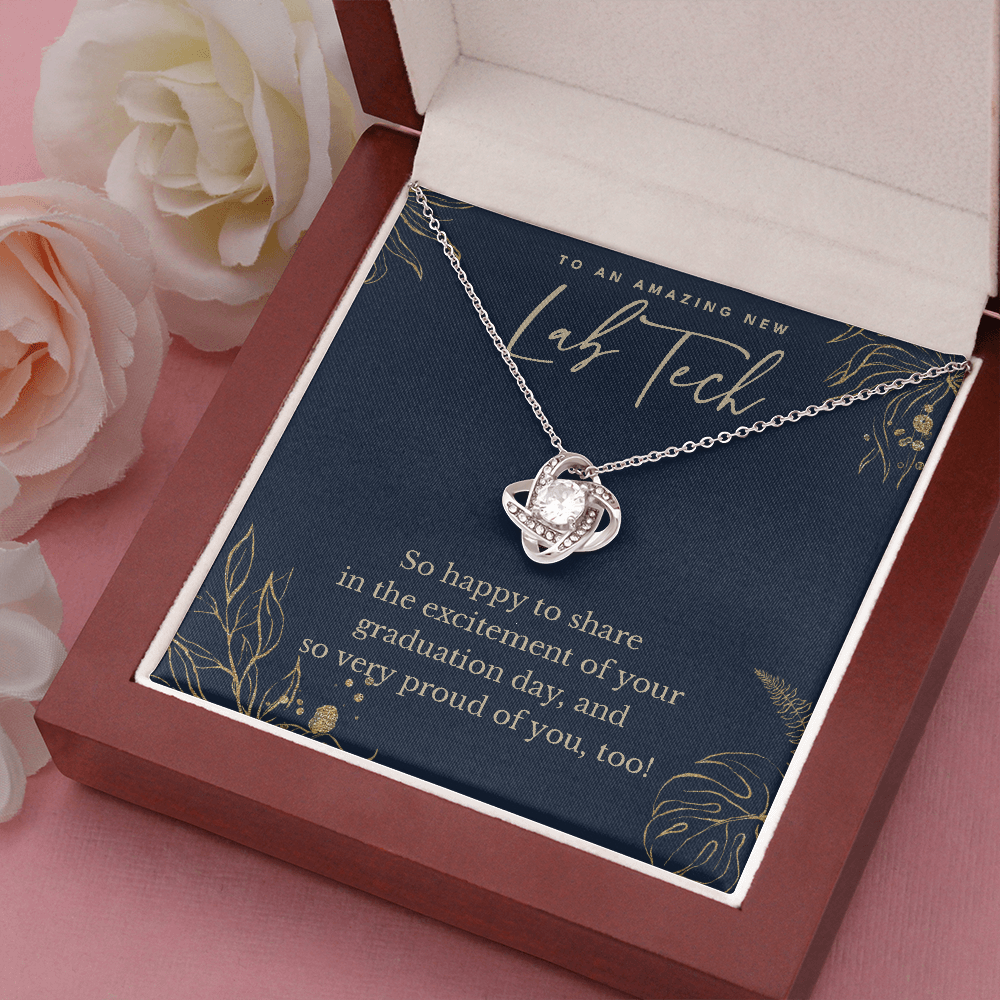 Lab Tech graduation gift, love knot pendant necklace, grad gift-Family-Gift-Planet