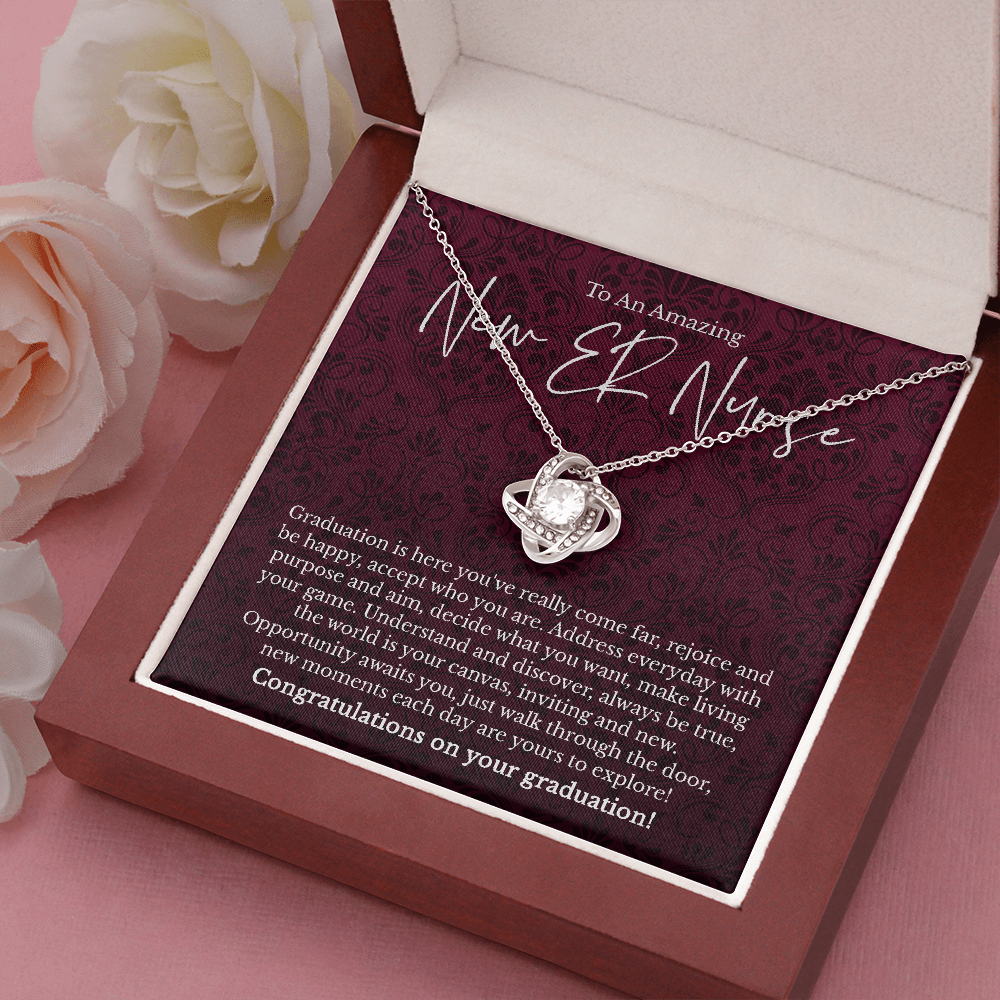 ER Nurse graduation gift, love knot pendant necklace, grad gift-Family-Gift-Planet